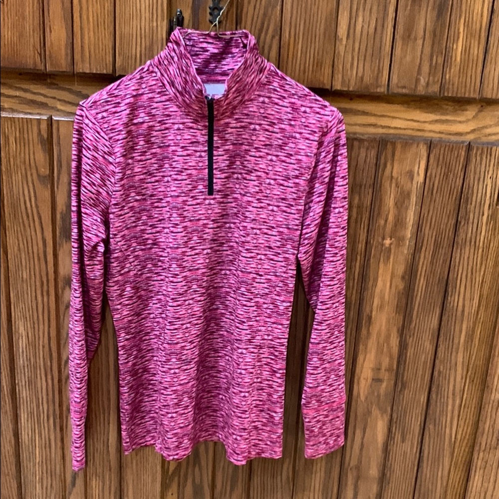 Women’s Zone Pro Fuschsia  long sleeve 1/4 zip pullover top size S